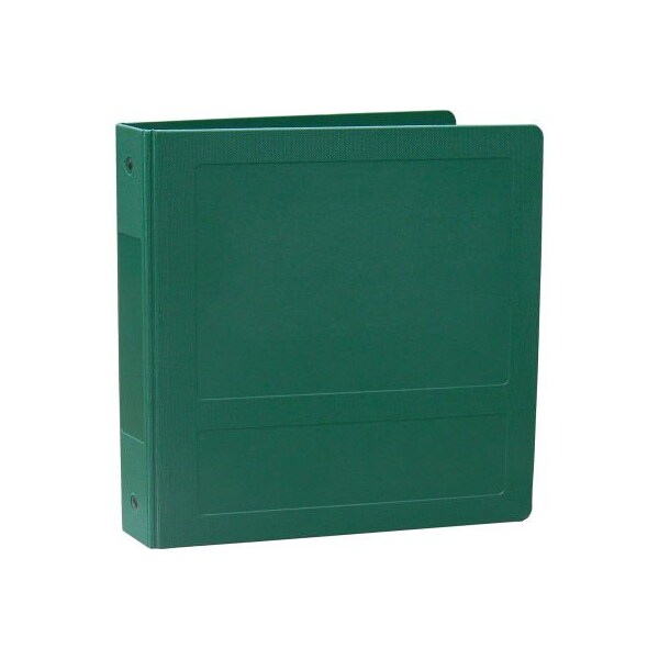 Omnimed 2-1/2" Antimicrobial Binder, 3-Ring, Side Open, Holds 450 Sheets, Forest Green